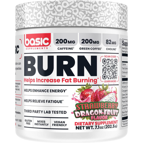 Basic Supplements Basic Burn - 45 Servings Strawberry Dragon Fruit