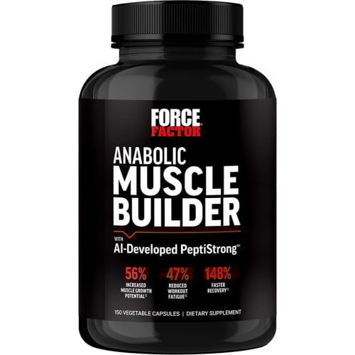 Force Factor Anabolic Muscle Builder with PeptiStrong - 150 Capsules