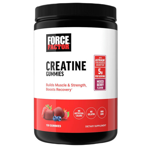 Force Factor Creatine Gummies - 150 Gummies Mixed Berry