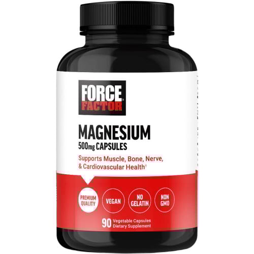 Force Factor Magnesium 500mg - 90 Vegetable Capsules