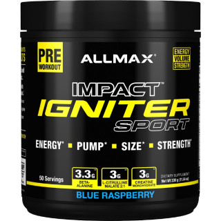 Allmax Nutrition Impact Igniter Sport - 50 Servings Blue Raspberry