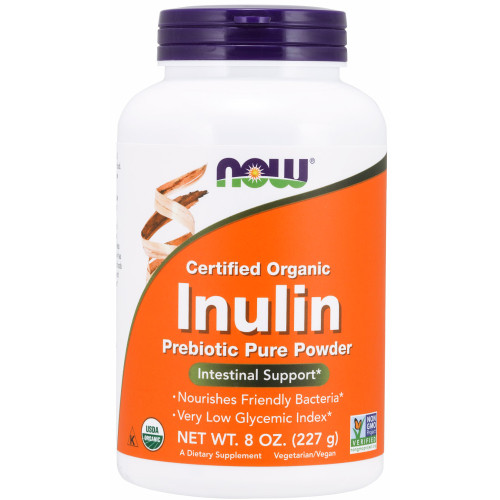NOW Foods Inulin Prebiotic Pure Powder, Organic 81 Servings Unflavored