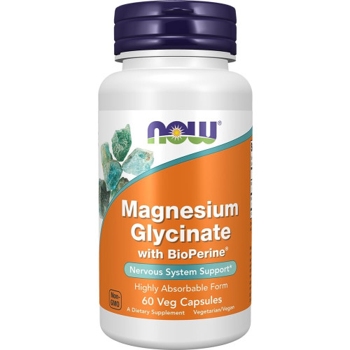 NOW Foods Magnesium Glycinate w/ BioPerine - 60 VCaps
