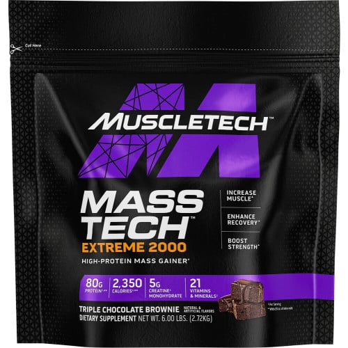 MuscleTech Mass-Tech EXTREME 2000 - 6lbs Triple Chocolate Brownie