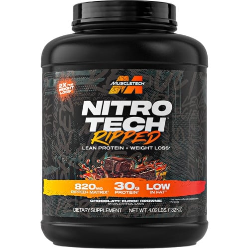 MuscleTech Nitro-Tech Ripped - 4lbs Chocolate Fudge Brownie