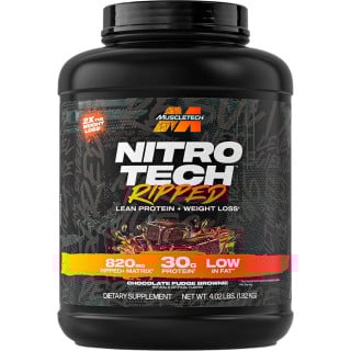 MuscleTech Nitro-Tech Ripped - 4lbs Chocolate Fudge Brownie
