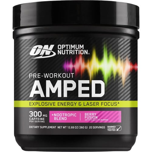 Optimum Nutrition Pre-Workout Amped - 20 Servings Berry Fusion