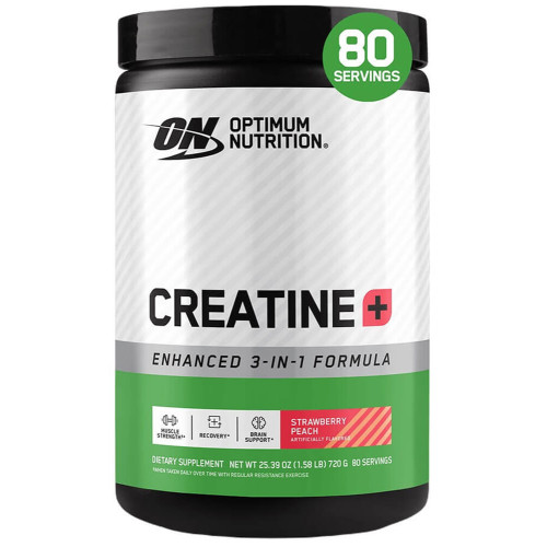 Optimum Nutrition Creatine+ - 80 Servings Strawberry Peach