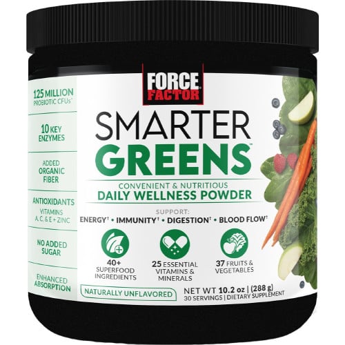 Force Factor Smarter Greens Daily Wellness Powder - 30 Servings Unflavored