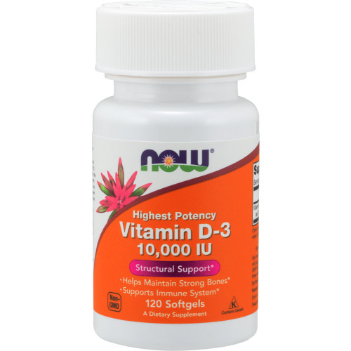 NOW Foods Vitamin D-3 10,000 IU 120 Softgels